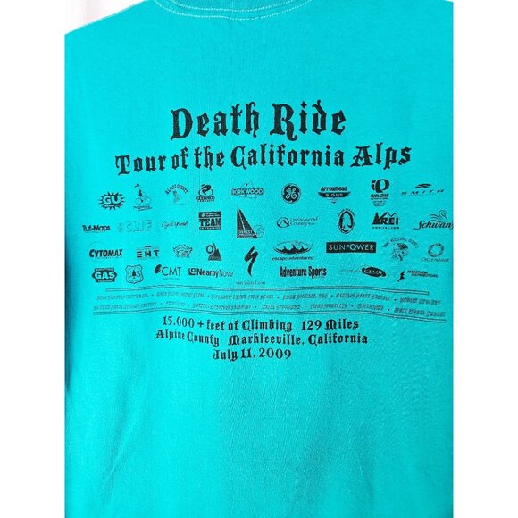 Death Ride Shirt Mens M Y2k Alps Cycling Bicycle Mountain Bike Cycle Tee NWOT - Picture 5 of 5